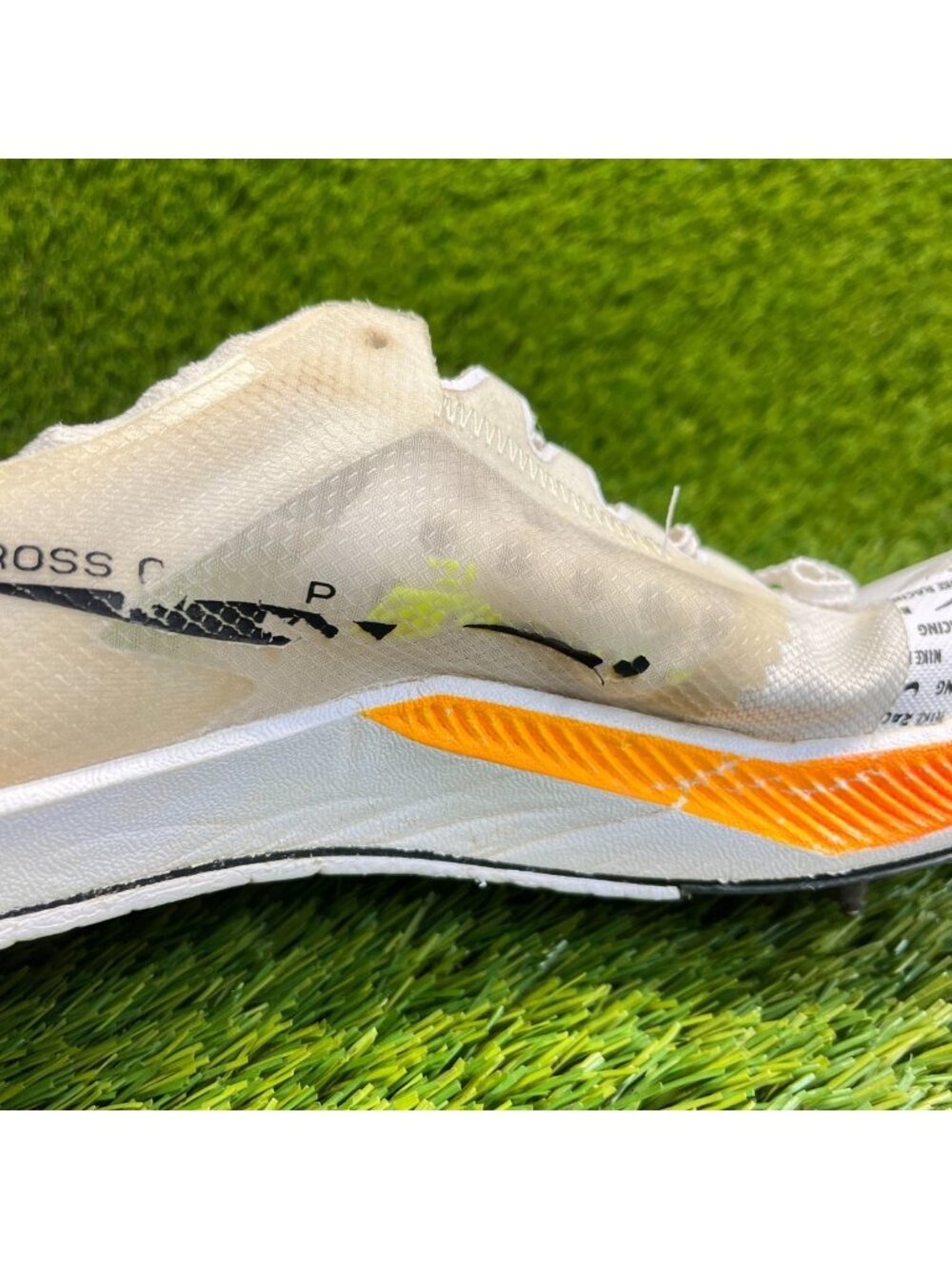 Nike ZoomX Dragonfly XC Mens Size 11.5 White Orange Running Track & Field Spikes - Picture 2 of 14